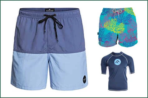 Shorts de baño y playera de natacion con proteccion solar para hombres