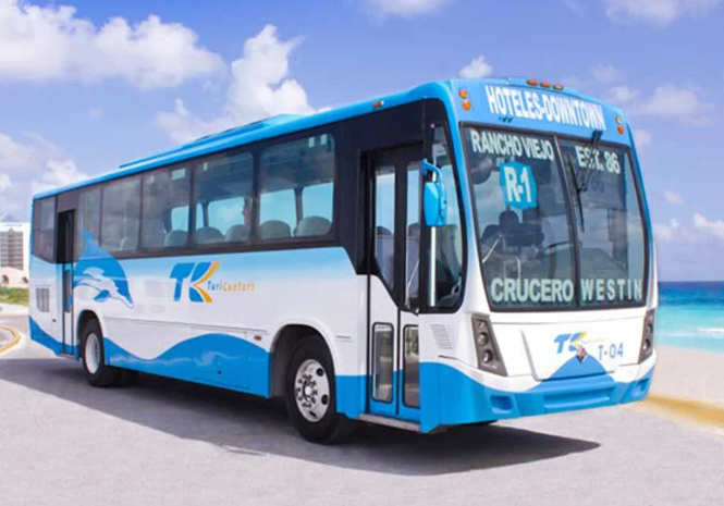 rutas del transporte público en Cancún