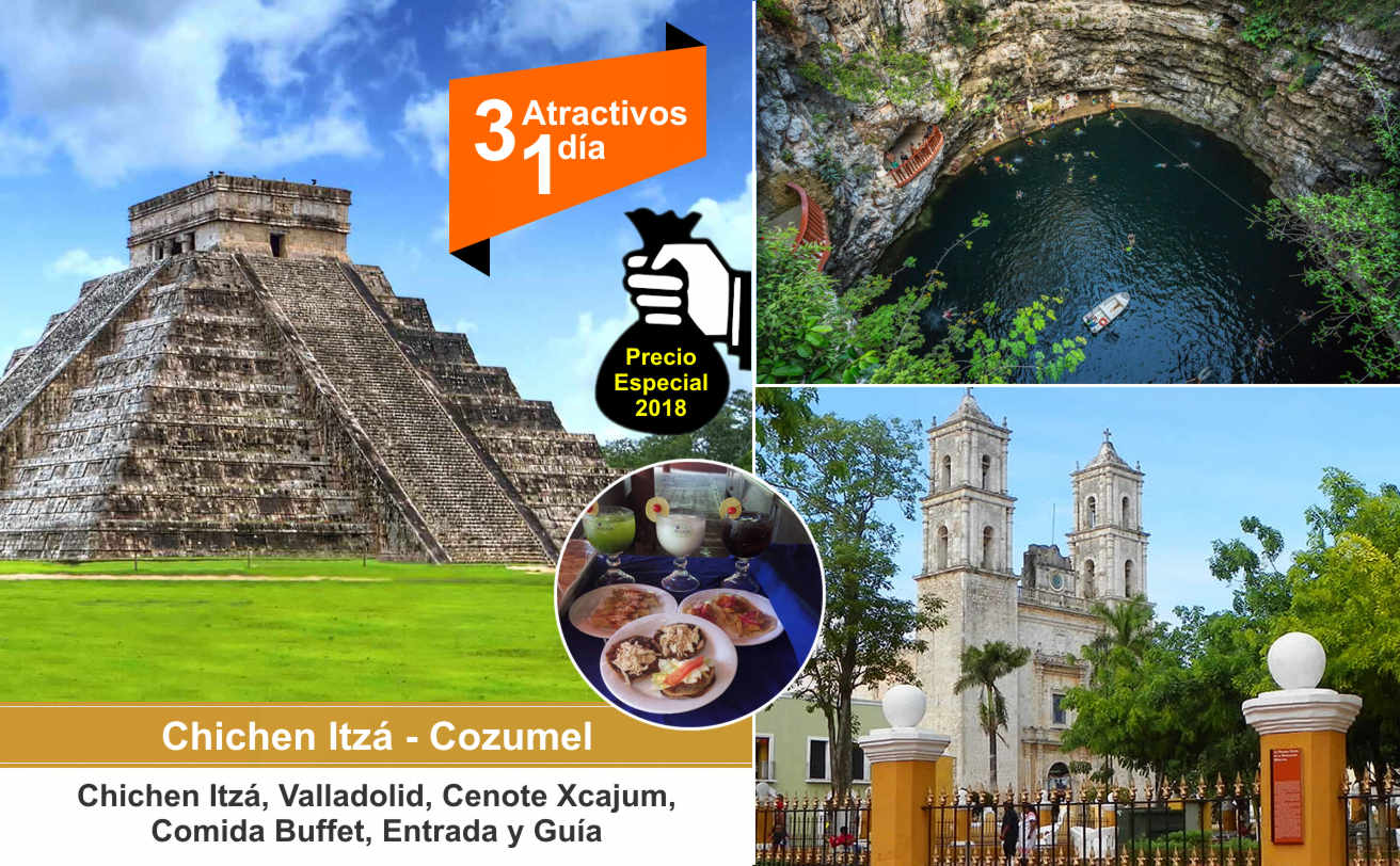 Chichen Itzá desde Cozumel Económico y Cenote ✽