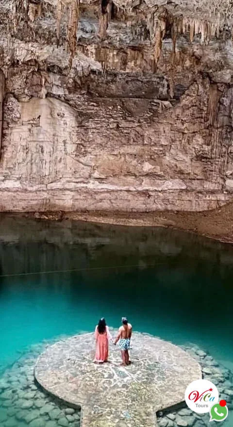 el precio de entrada al cenote Suytun es de $ 230 MXN por persona, precio sujeto a cambios sin previo aviso, todos los días