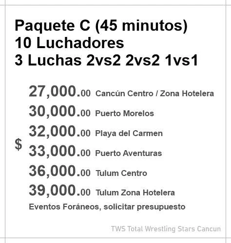 Lucha Libre Precios Cancun