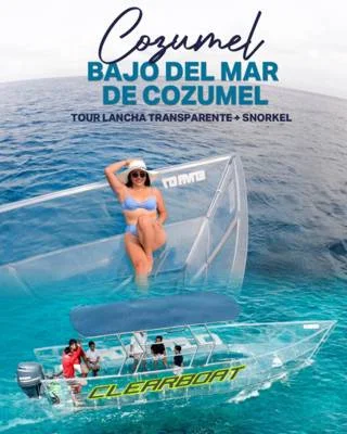 Cleat Boat Cozumel Tour Lancha Transparente Económico 2026