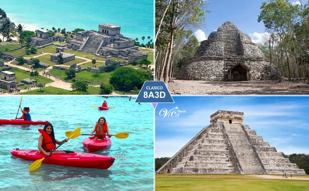 Oferta Paquete 3 tours 3 días desde Cancún 8 Atractivos 2028