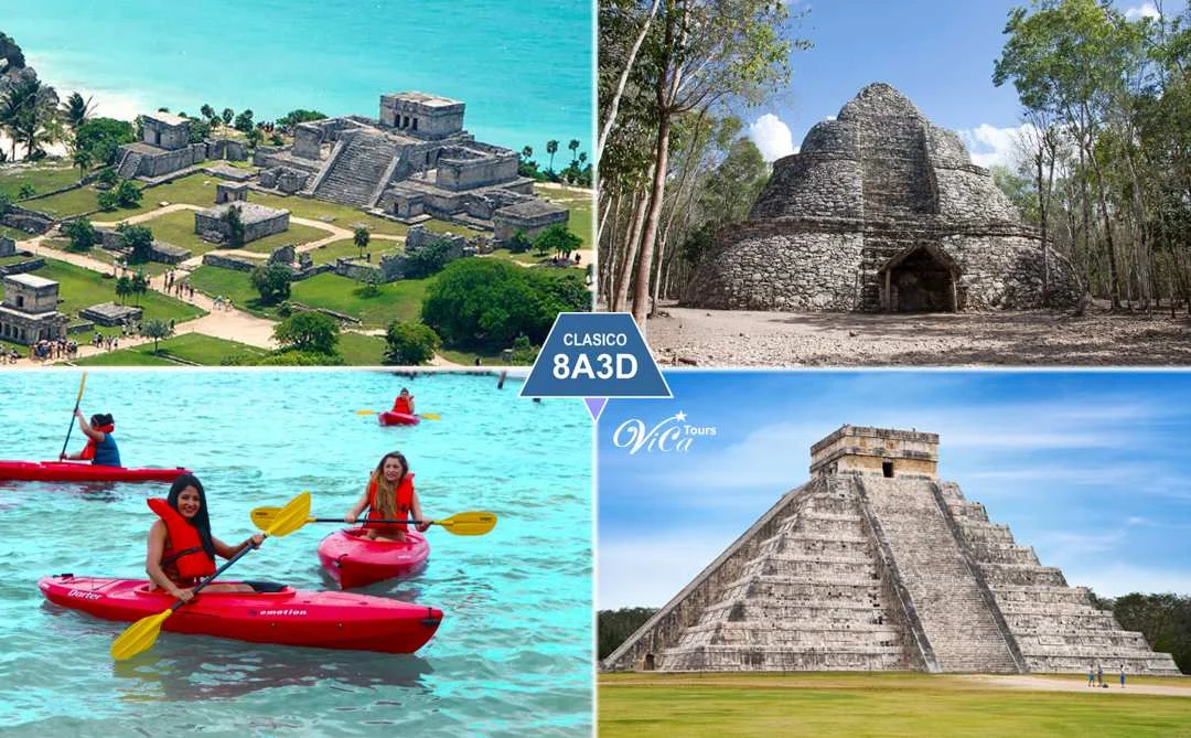 Oferta Paquete 3 tours 3 días desde Cancún 8 Atractivos 2024