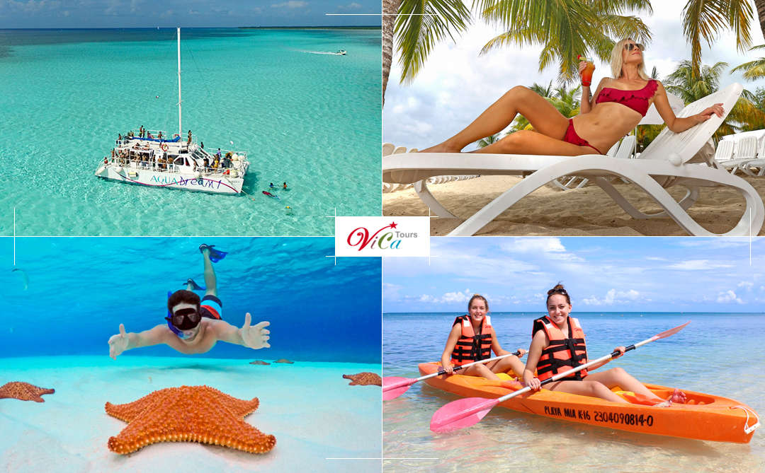 Tour Isla COZUMEL en Catamarán Snorkel El Cielo y Club de Playa Mía desde  Playa del Carmen 2023 ? Vaguemos
