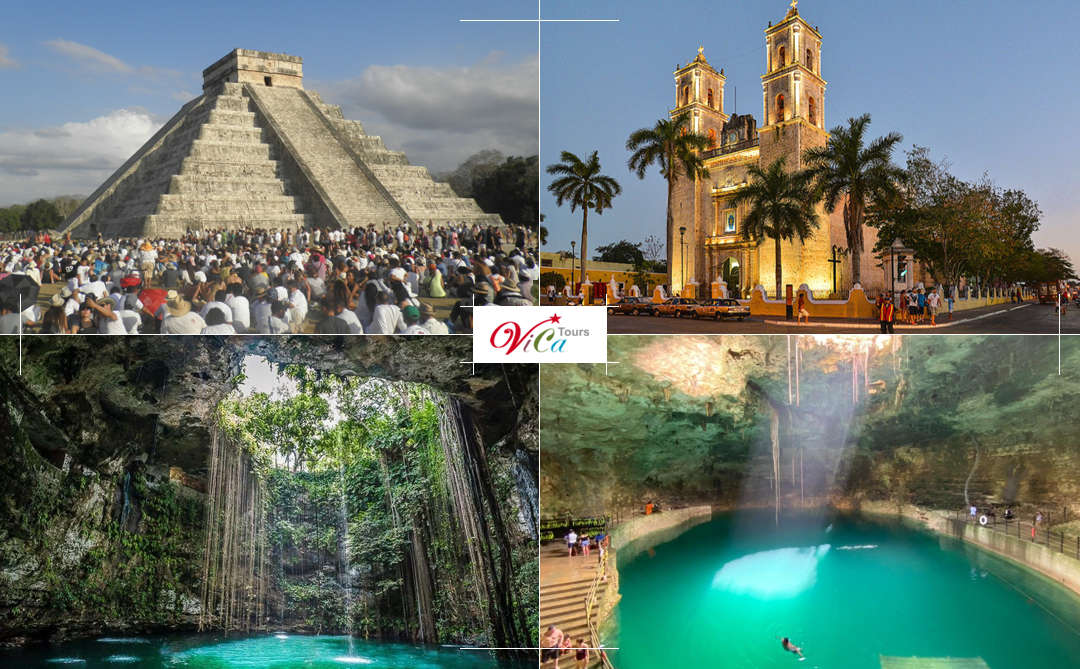 Equinoccio de Primavera 21 de Marzo 2024 en Chichen Itzá, Cenotes Ik Kil / Hubiku desde Hoteles Costa Mujeres | Plus