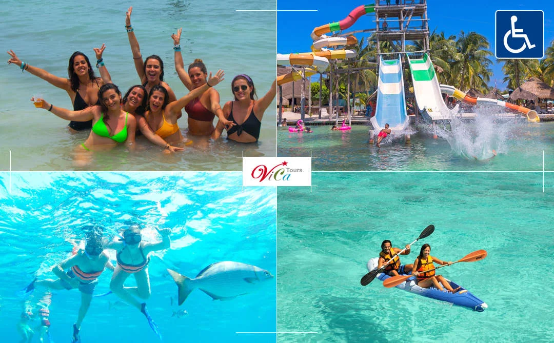 Tour Barato Isla Mujeres con Snorkel Barra libre comida 2024