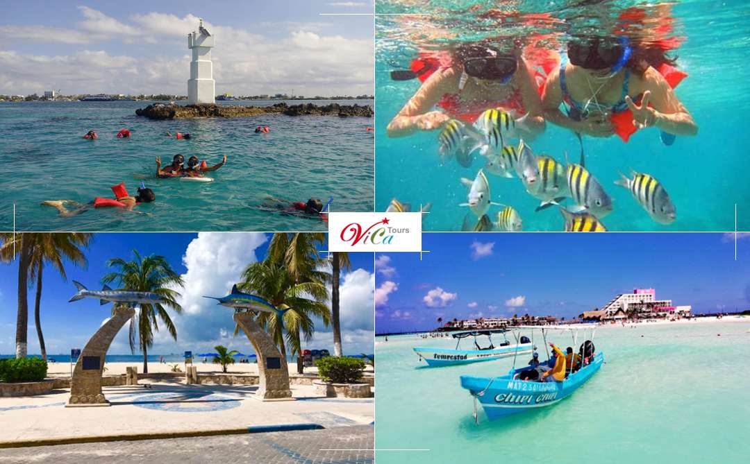 Económico a Isla Mujeres 2023: Experiencia Inolvidable en Lancha con Snorkel, Playa Norte y Comida