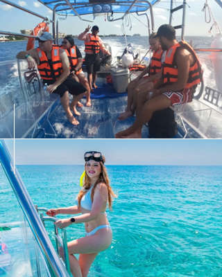 2024 Clear Boat Cozumel desde Playa del Carmen Lancha Cristal