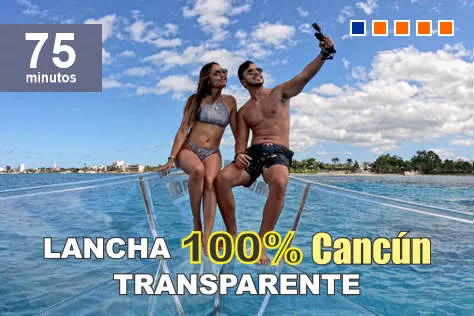 Cancún Lancha Transparente Experiencia inolvidable en altamar